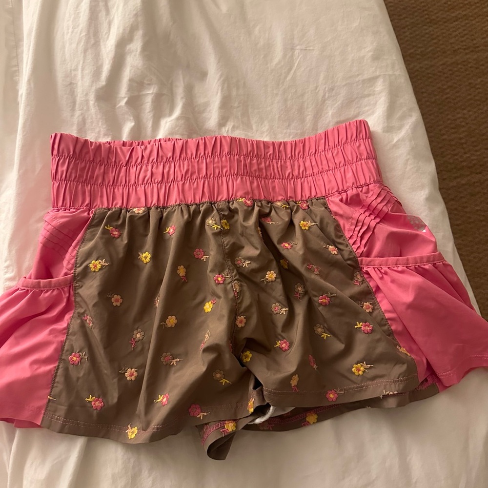 Floral Pink and Brown Women's Shorts